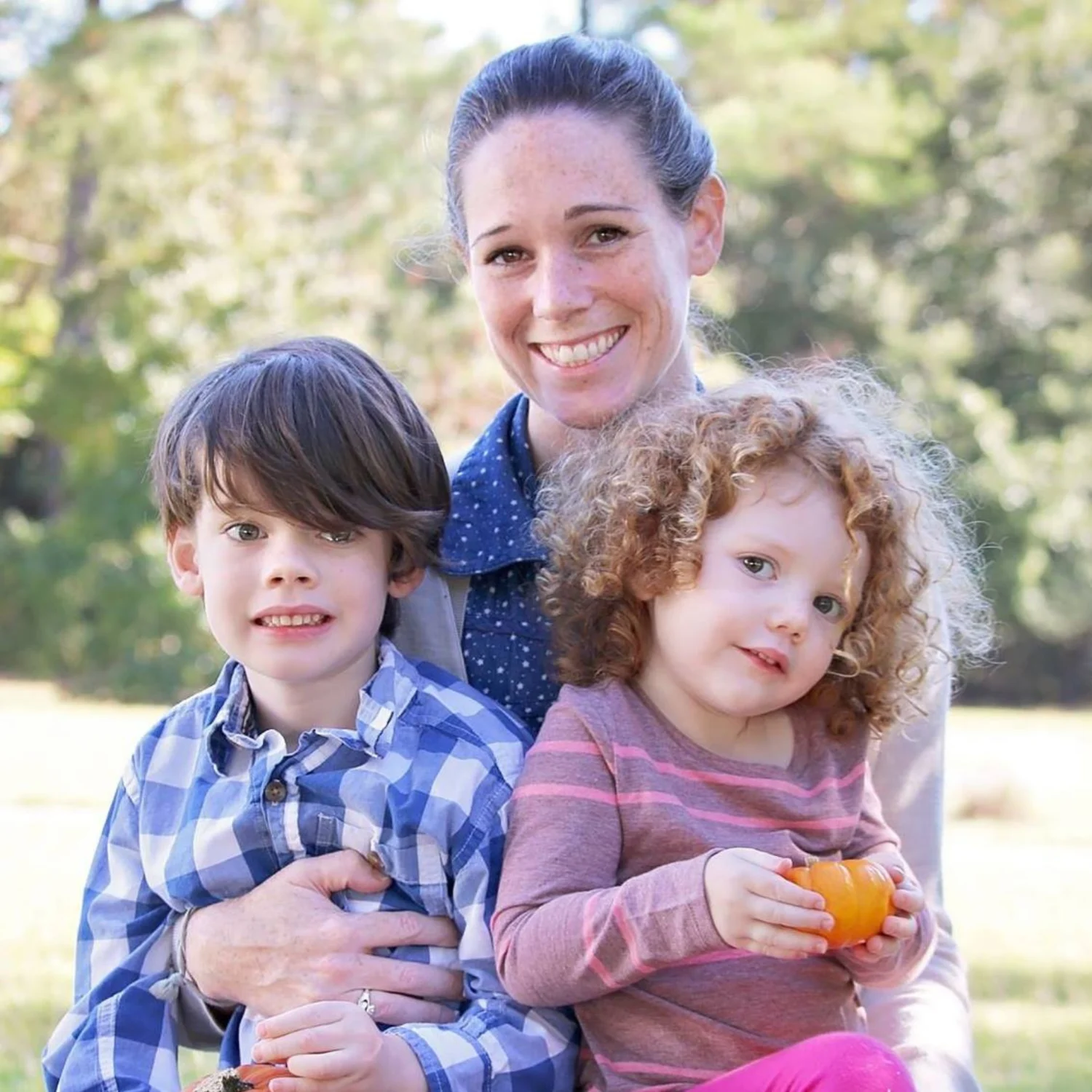 The Garden's founder with her two children
